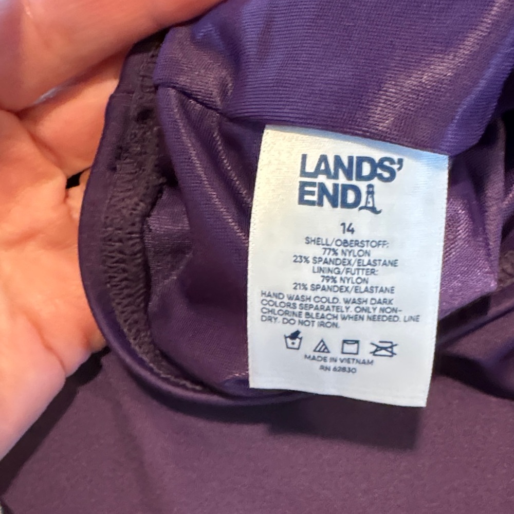 Lands' End Purple Swim Mini Skirt - Picture 2 of 4